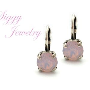 Swarovski® Crystal Earrings, Rose Water Opal Drops